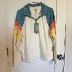 Faherty- Half-Zip Colorblock Pullover Sweater